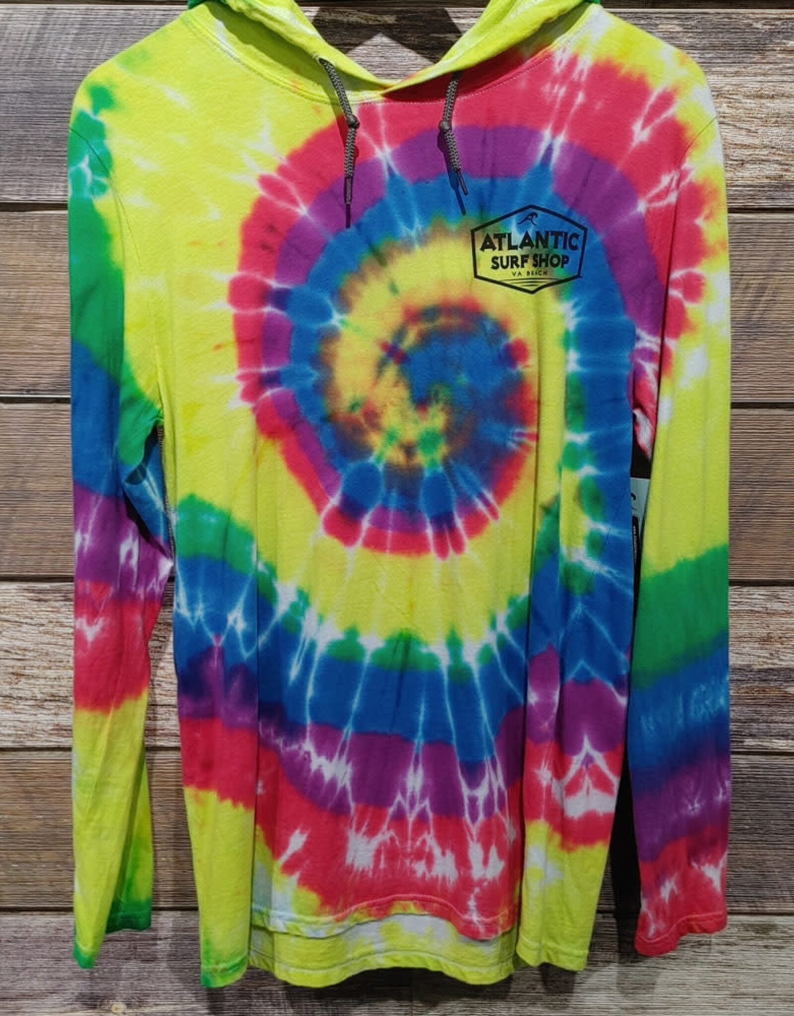 Atlantic Surf Co Atlantic Surf Shop Badge Tie Dye Hoodie