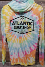 Atlantic Surf Co Atlantic Surf Shop Badge Tie Dye Hoodie