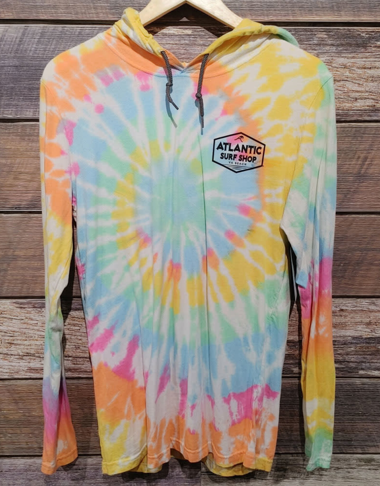 Atlantic Surf Co Atlantic Surf Shop Badge Tie Dye Hoodie