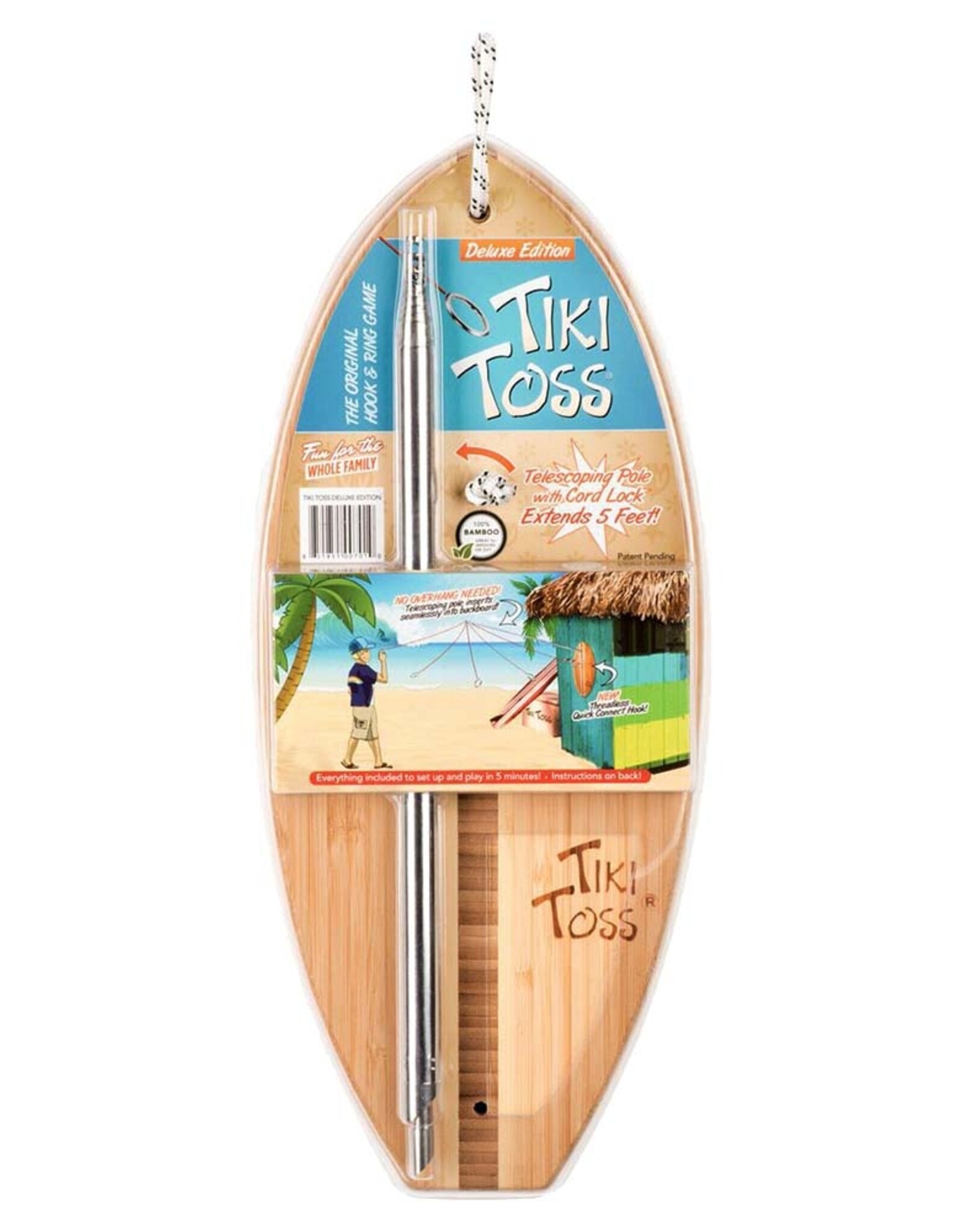 Tiki Toss Tiki Toss Deluxe Hook & Ring Game with Telescoping Pole