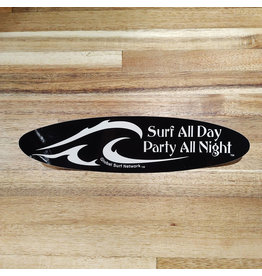 Global Surf Network Global Surf Network Surf All Day Party All Night Oval Sticker