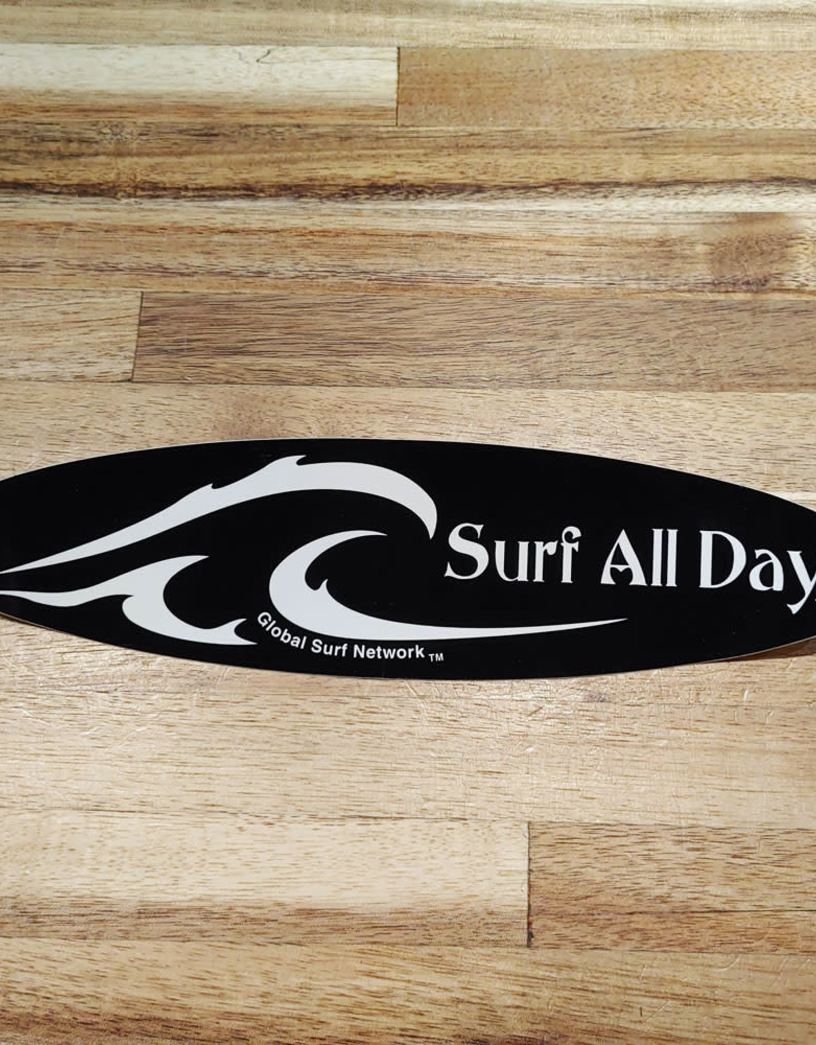 Global Surf Network Global Surf Network Surf All Day Oval Sticker