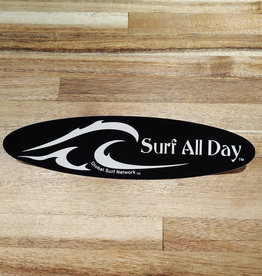 Global Surf Network Global Surf Network Surf All Day Oval Sticker