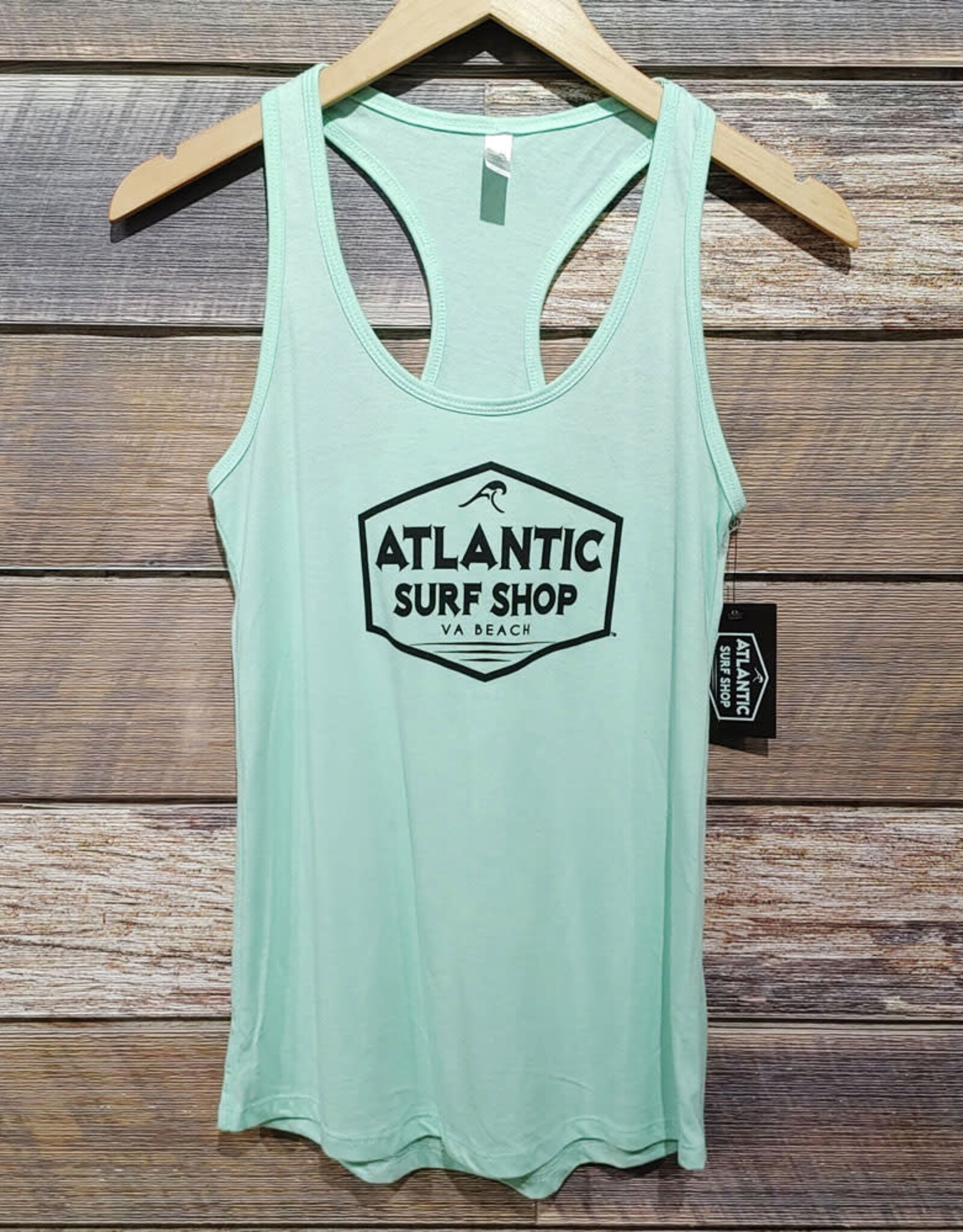 Atlantic Surf Co Atlantic Surf Shop Badge Women's Racerback Tank