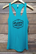 Atlantic Surf Co Atlantic Surf Shop Badge Women's Racerback Tank