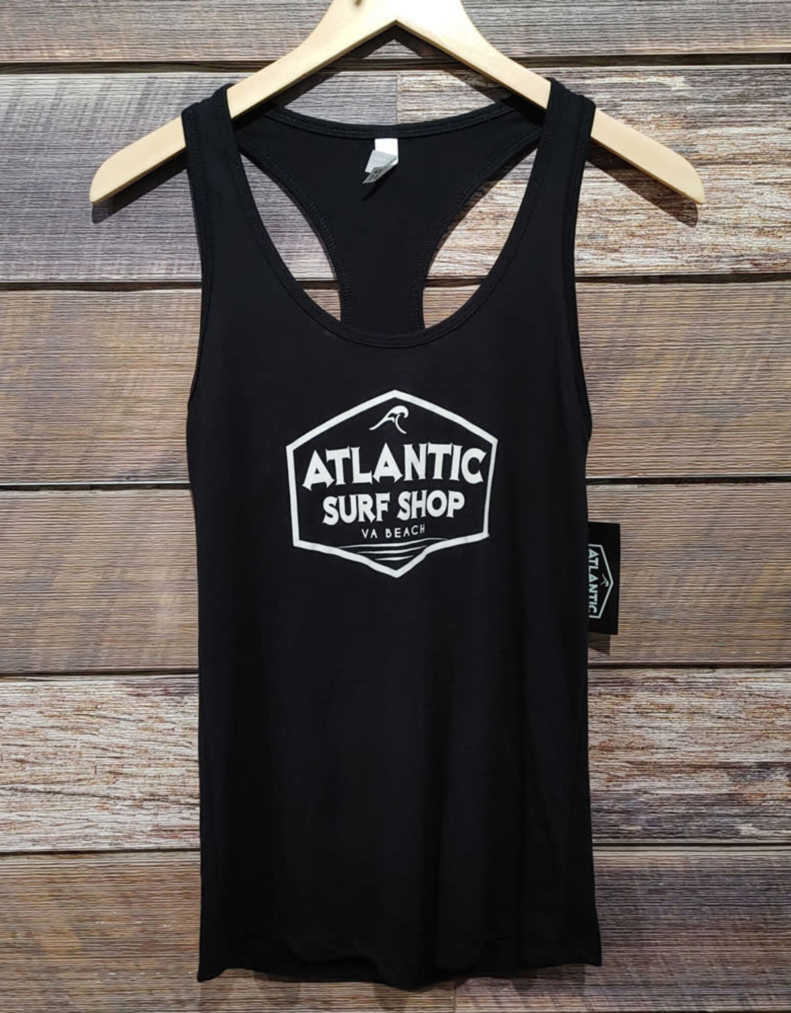 Atlantic Surf Co Atlantic Surf Shop Badge Women's Racerback Tank