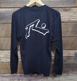 Rusty Rusty Base Long Sleeve Marle Tee Navy