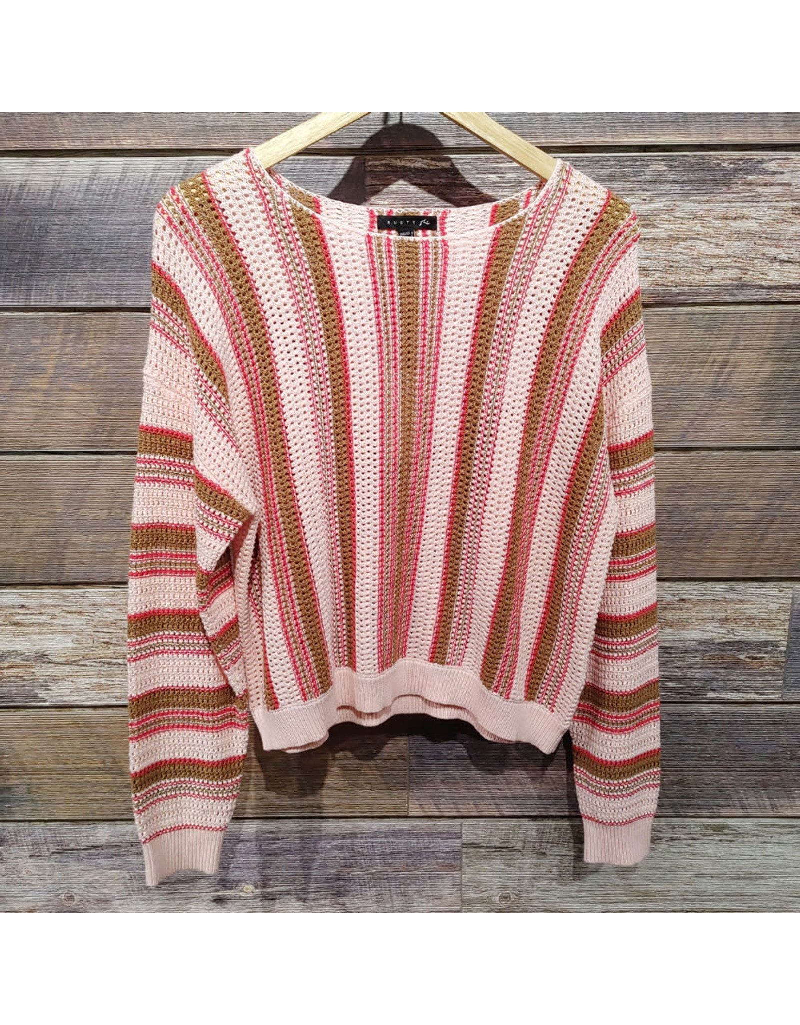 Rusty Rusty Palms Beach Knit Sweater Pink/Doe