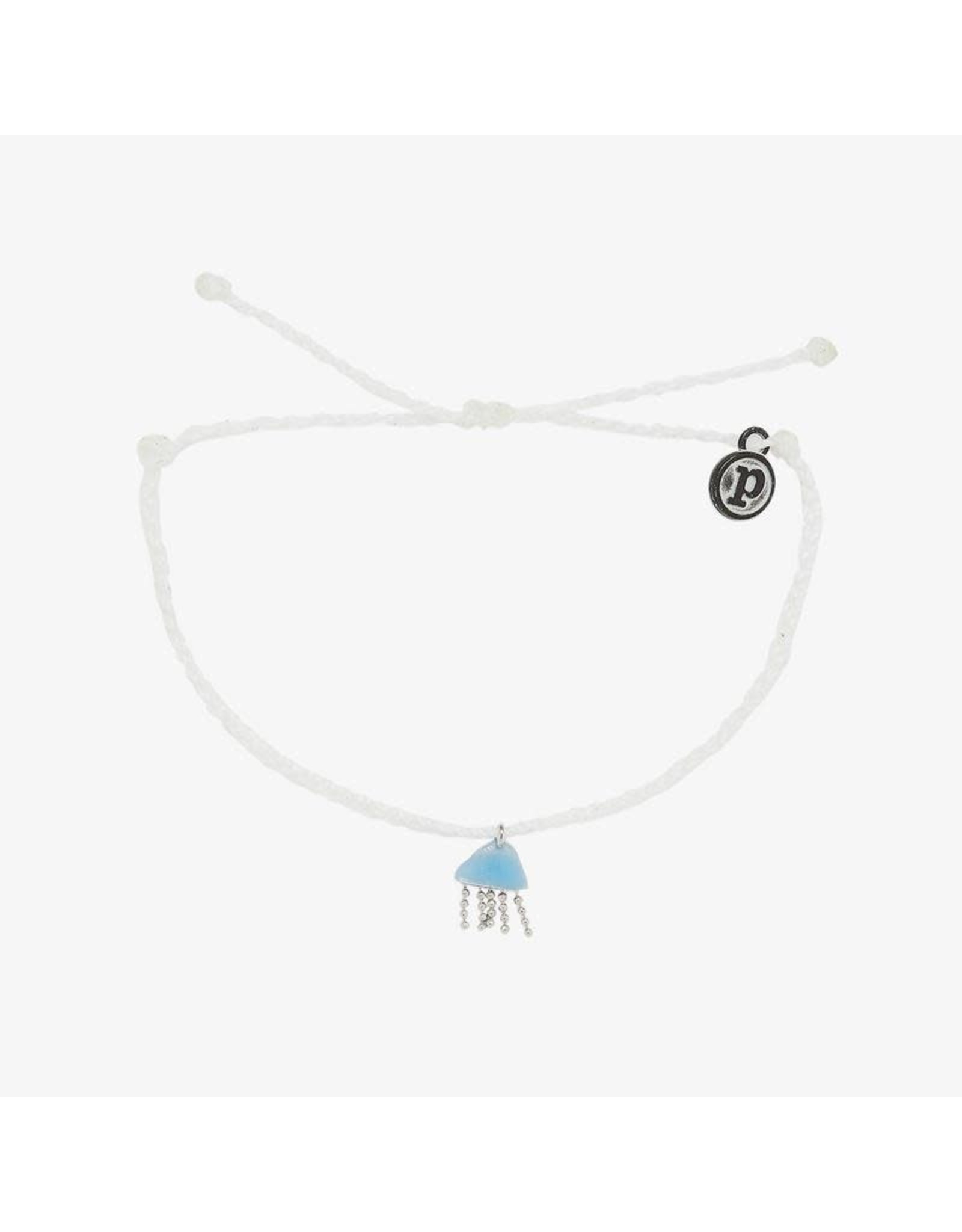 Pura Vida Pura Vida Jellyfish Silver Bracelet White
