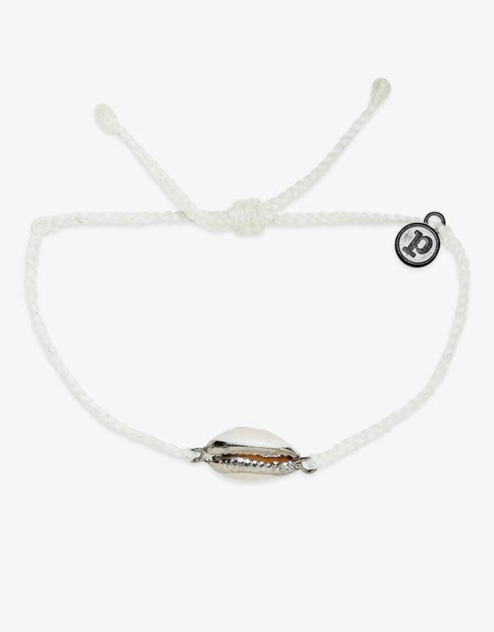 Pura Vida Pura Vida Costa Cowrie Silver Bracelet White