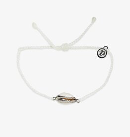 Pura Vida Pura Vida Costa Cowrie Silver Bracelet White