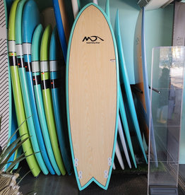 BOARD SALE Dolsey Epoxy Surfboard 6'8" 45L Wood/Mint