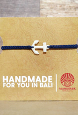 Wanderer Bracelets Wanderer Mini Anchor Bracelet Navy