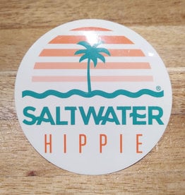 Saltwater Hippie Saltwater Hippie Signature Logo Sticker White