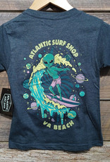 Atlantic Surf Co Atlantic Surf Shop  Alien Wave Youth Shirt Dark Blue