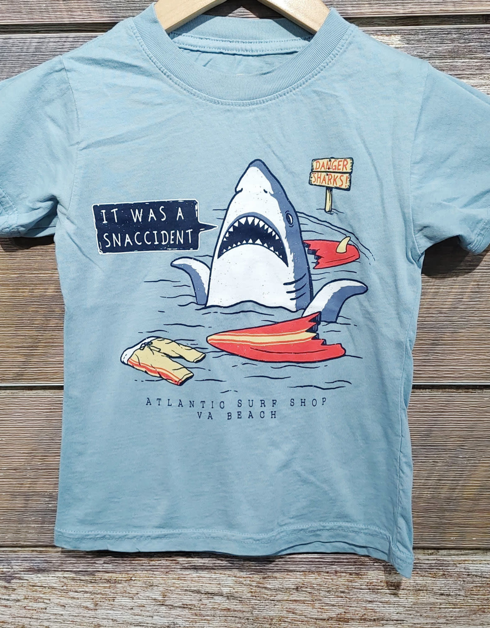 Atlantic Surf Co Atlantic Surf Shop Snaccident Shark Shirt Blue