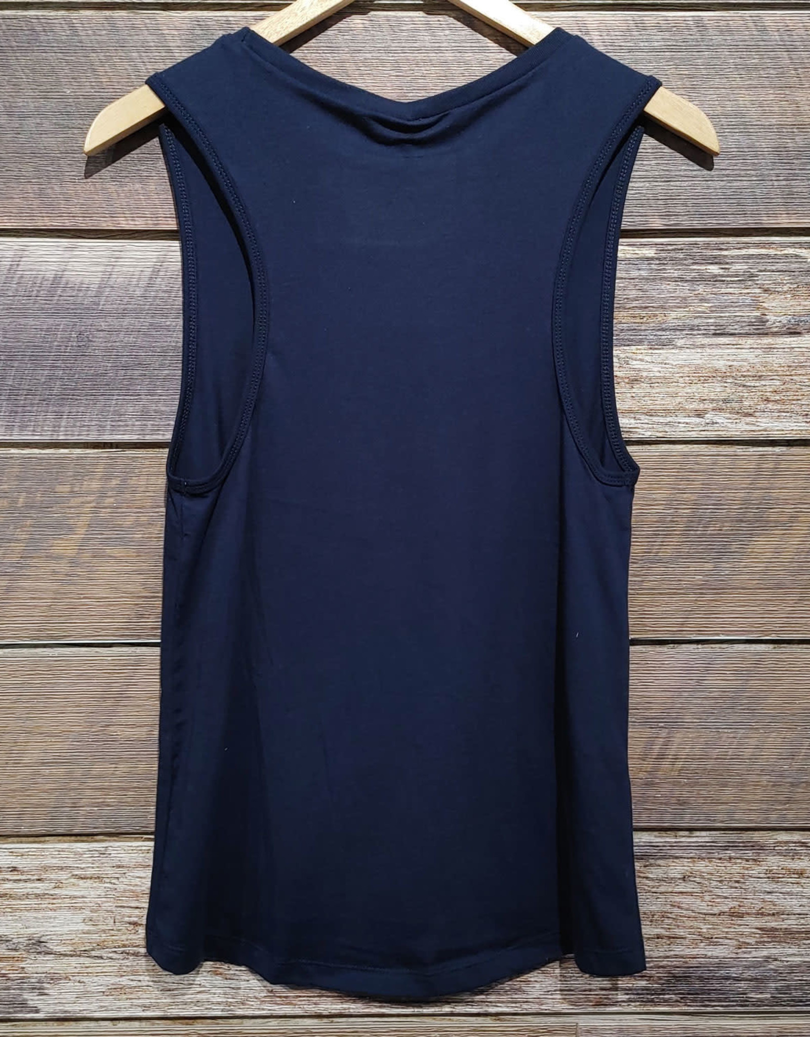Rusty Rusty Cherry Cropped Muscle Tank Navy