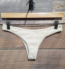 Rusty Rusty Bayou Metallic Cheeky Bikini Pant Off White