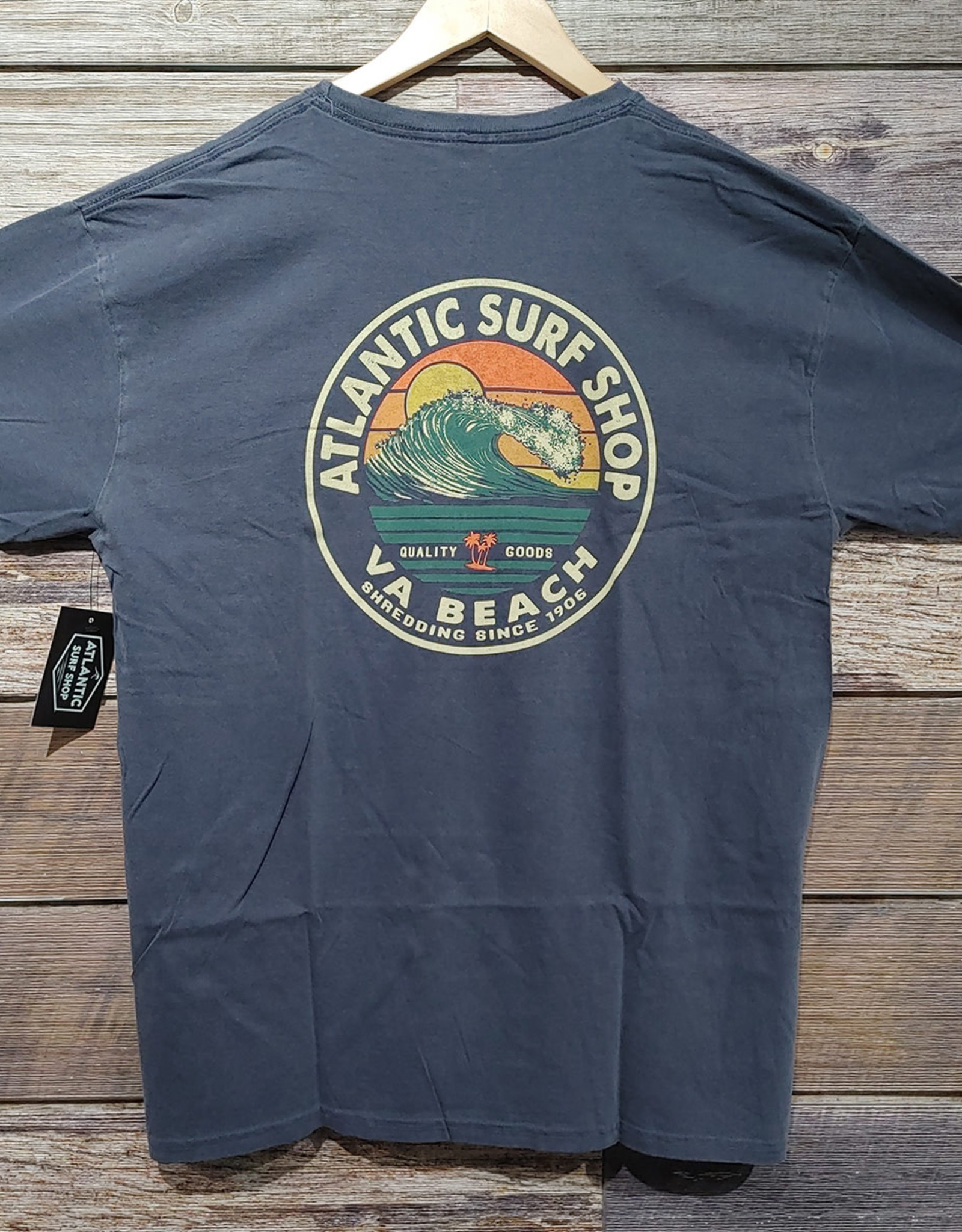 Atlantic Surf Co Atlantic Surf Shop Emerald Curl T-shirt Ocean Blue