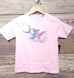 Atlantic Surf Co Atlantic Surf Mermaid Unicorn Sparkle Youth T-shirt Pink