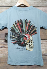 Atlantic Surf Co Atlantic Surf Shop Quiver Skull Youth T-shirt Blue