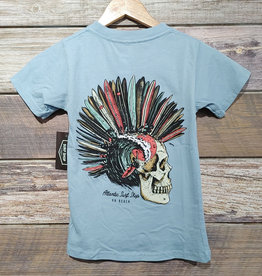 Atlantic Surf Co Atlantic Surf Quiver Skull Youth T-shirt Blue