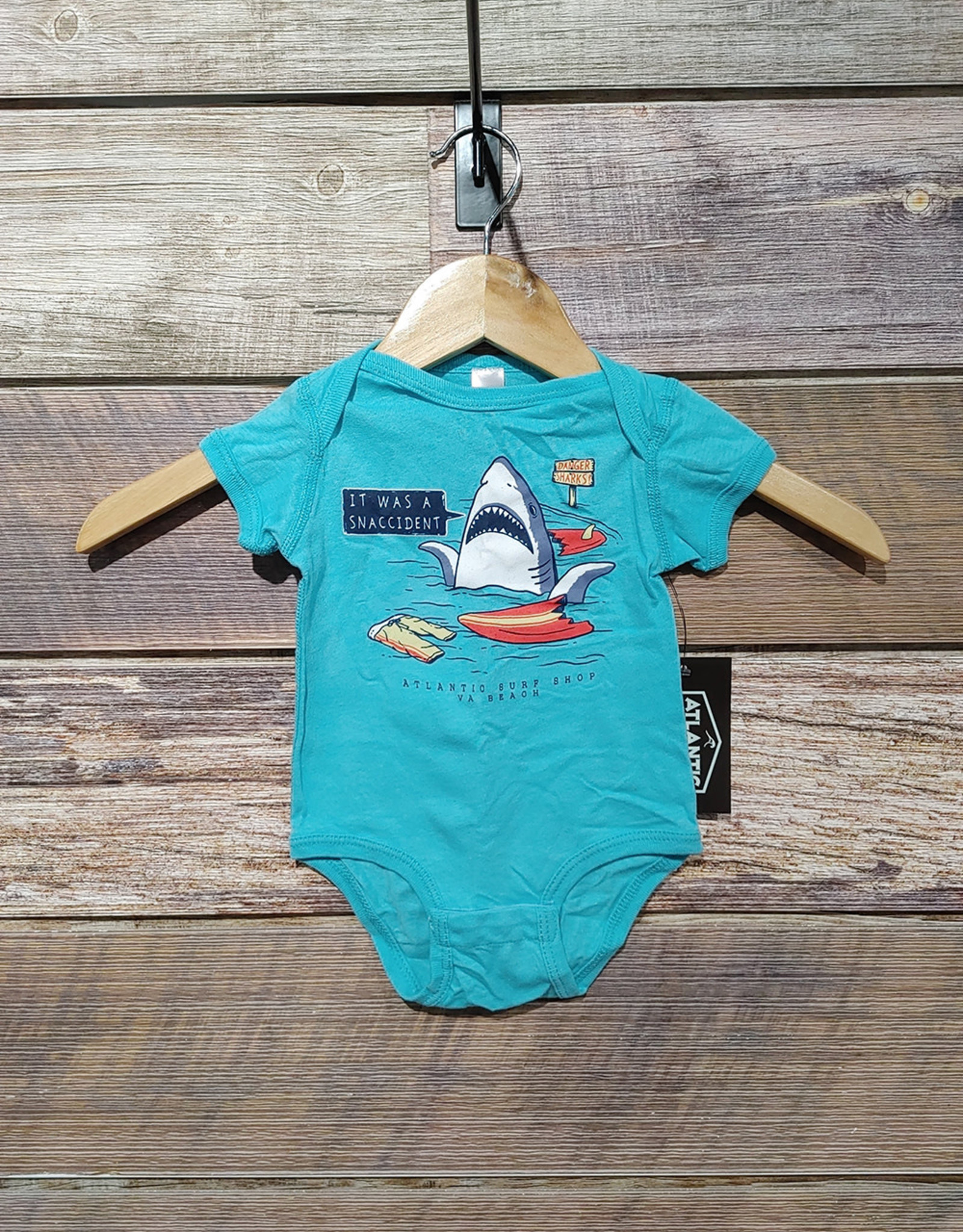 Atlantic Surf Co Atlantic Surf Shop Snaccident Soft Onesie Bright Blue