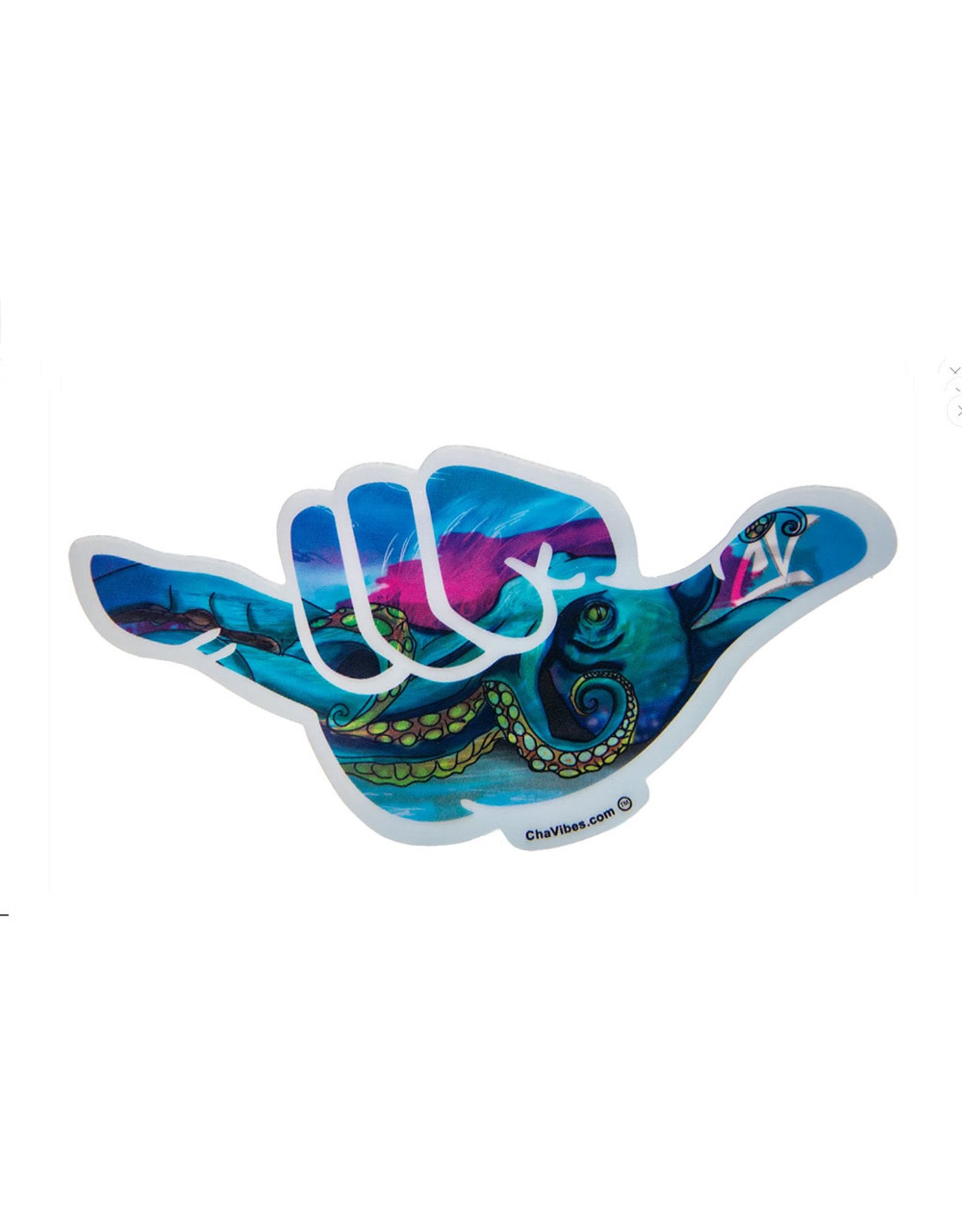 Cha Vibes Cha Vibes 3D Shaka Sticker Octopus