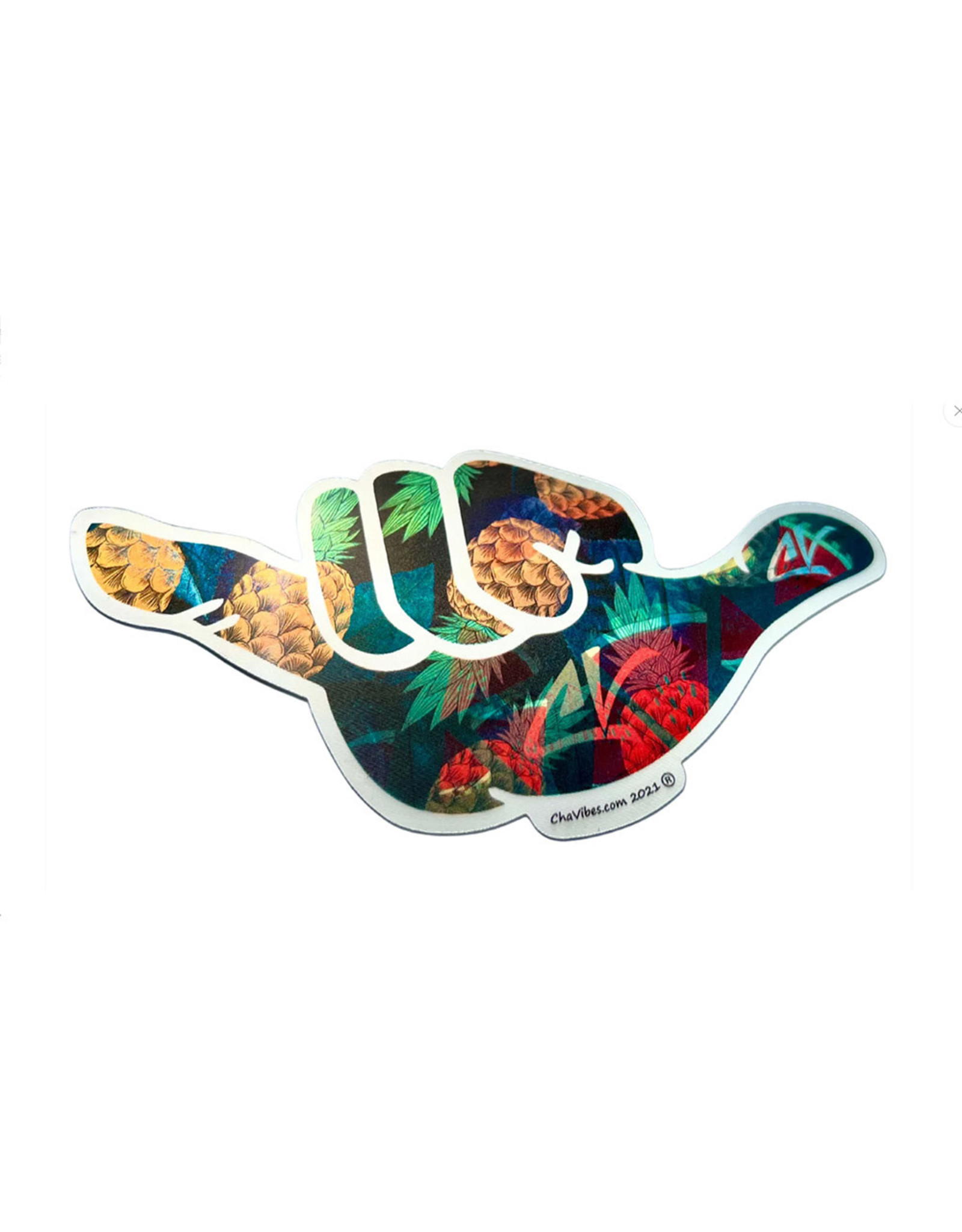 Cha Vibes Cha Vibes 3D Shaka Sticker Watermelon Pineapples