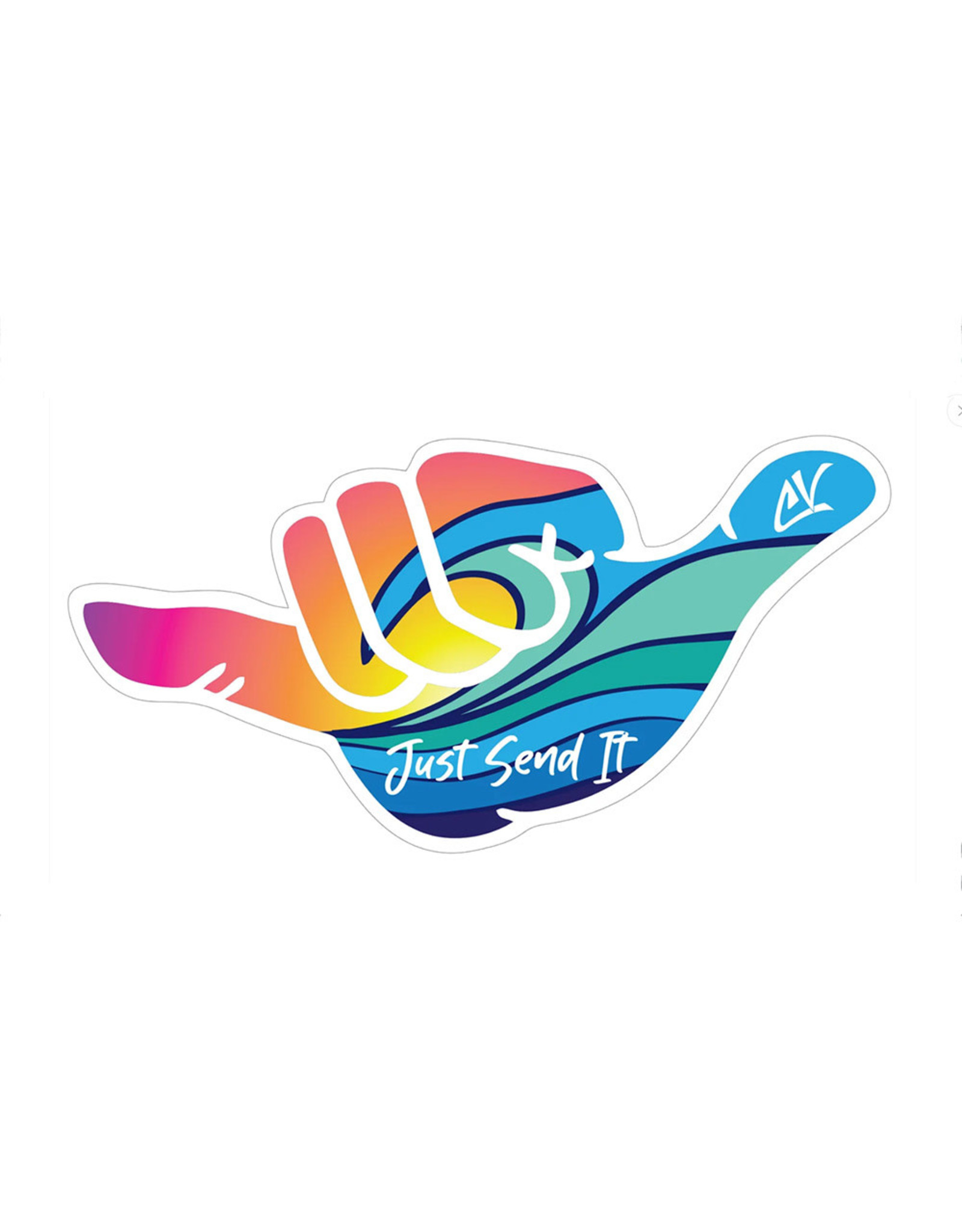 Cha Vibes Cha Vibes 3D Shaka Sticker Beach Send