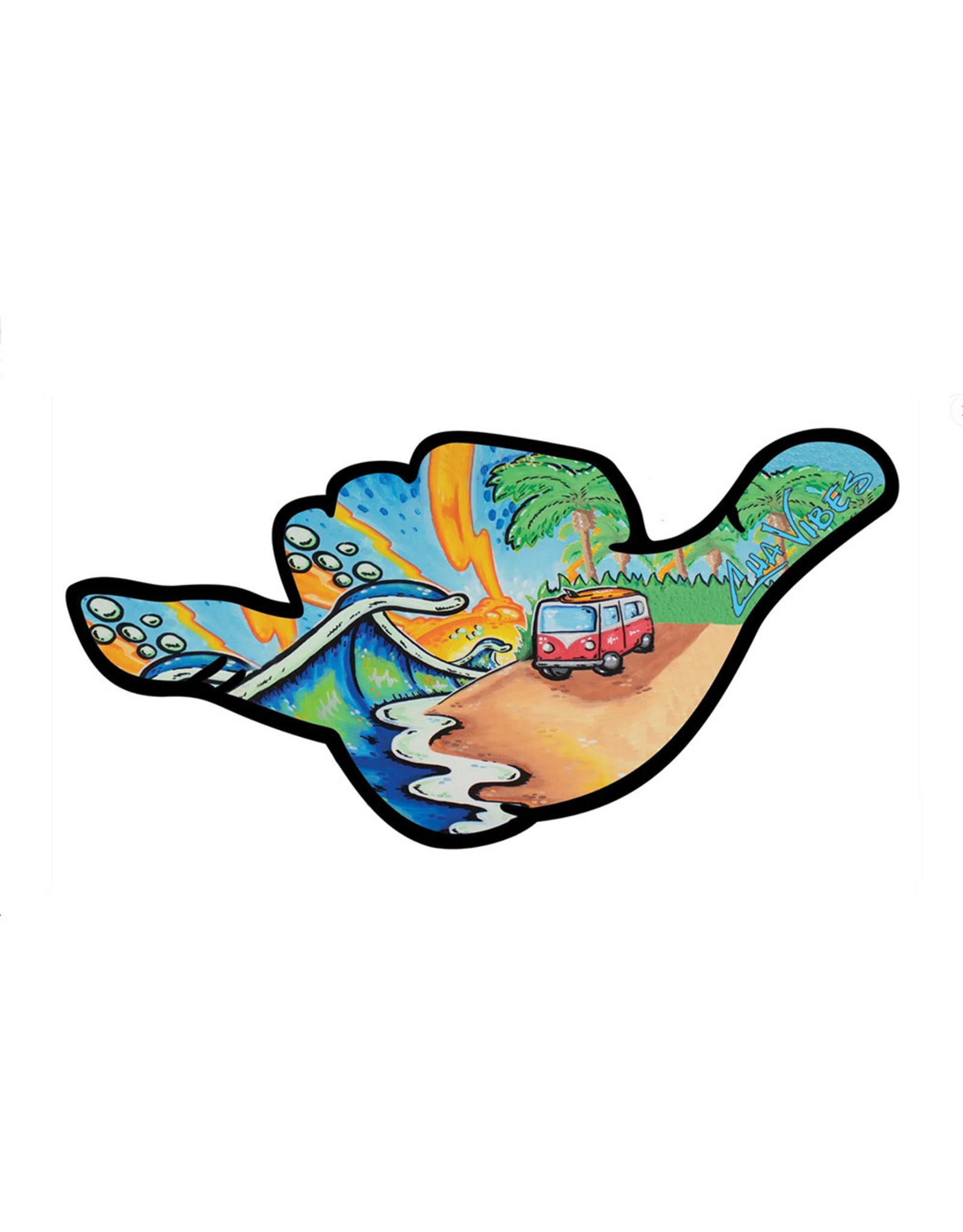 Cha Vibes 3D Shaka Sticker Surf Trip Atlantic Surf Shop