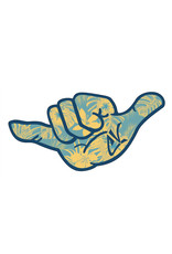 Cha Vibes Cha Vibes 3D Shaka Sticker Checker Cha