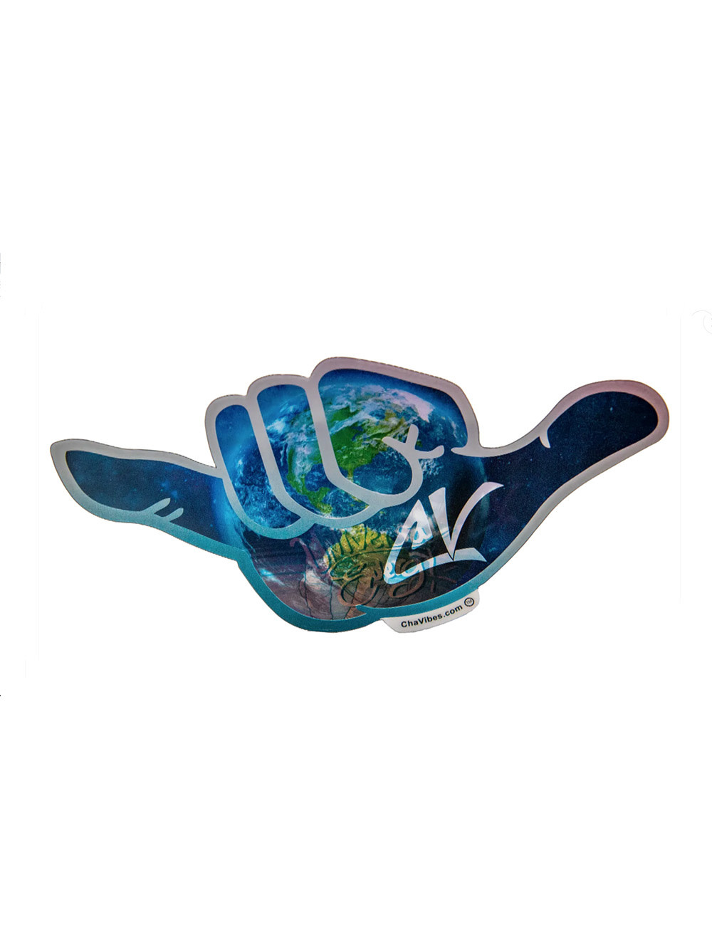 Cha Vibes 3D Shaka Sticker Universal Energy Atlantic Surf Shop