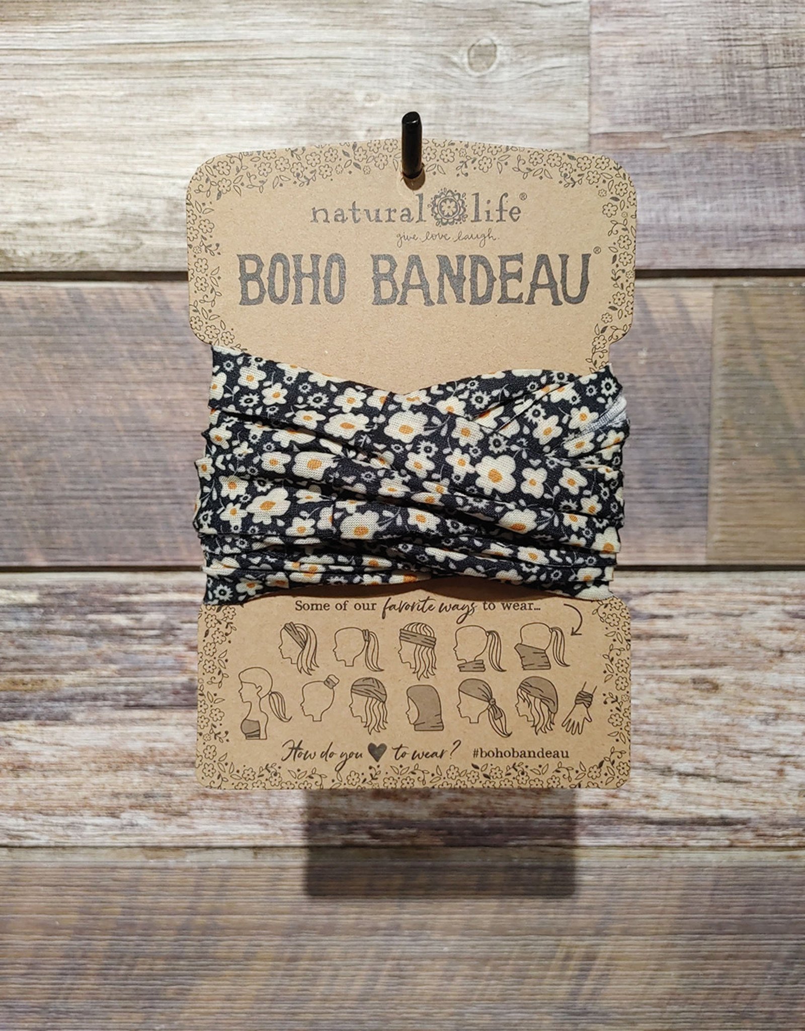 Natural Life Half Boho Bandeau Black