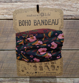 Natural Life Natural Life Boho Bandeau Wine Floral Borders