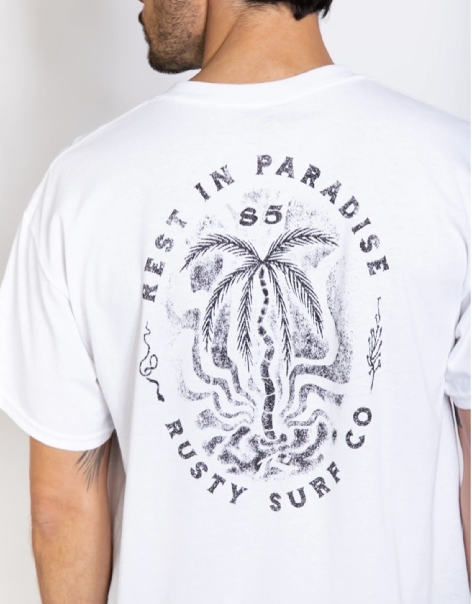 Rusty Rusty Rest In Paradise Short Sleeve Tee White