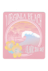 Atlantic Surf Co Atlantic Surf Shop Hibiscus Wave Sticker Pink