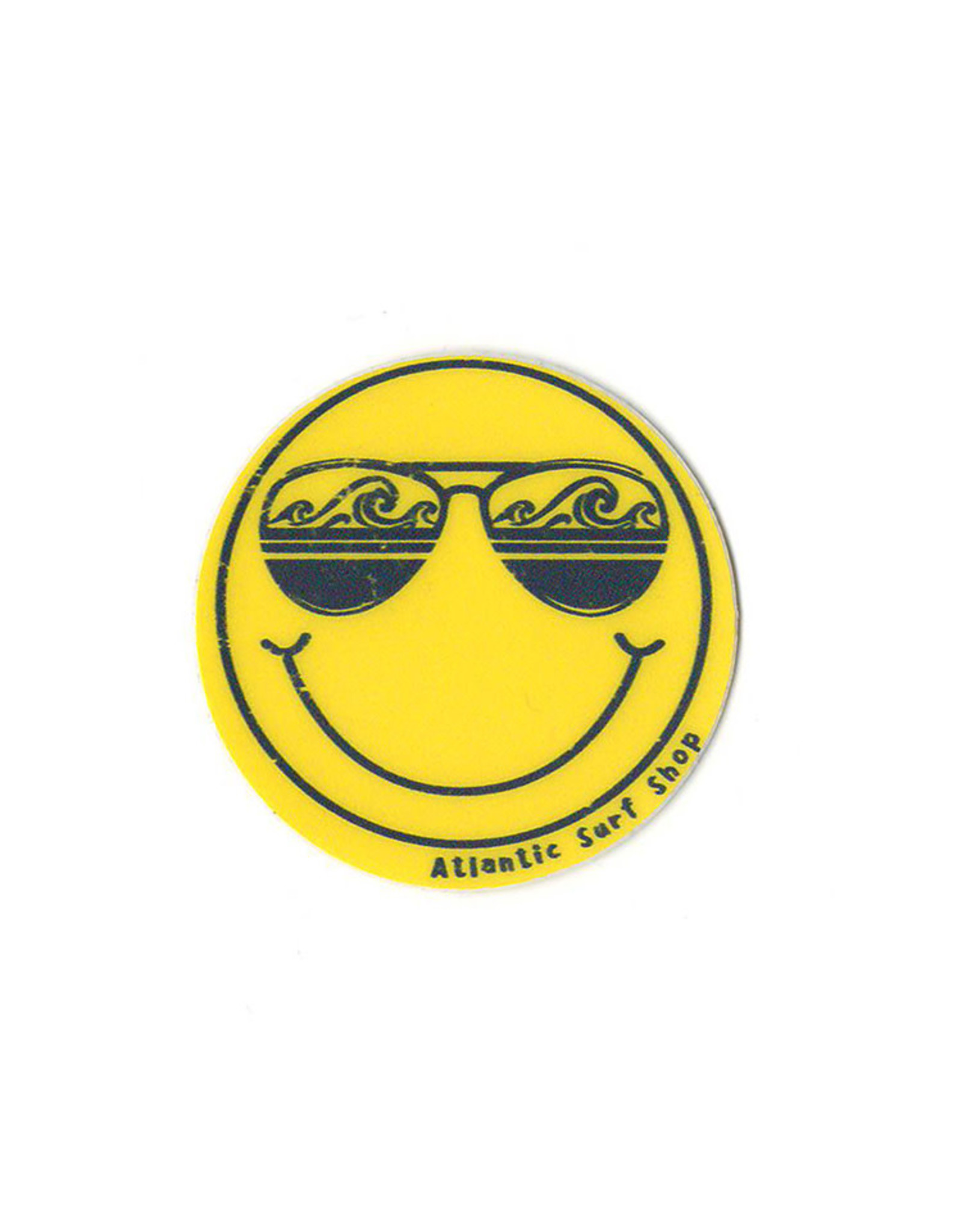 Atlantic Surf Co Atlantic Surf Smiley Mini Sticker Yellow