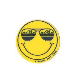 Atlantic Surf Co Atlantic Surf Smiley Mini Sticker Yellow