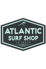 Atlantic Surf Co Atlantic Surf Shop Badge Logo Black/Mint Sticker