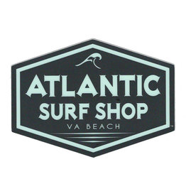Atlantic Surf Co Atlantic Surf Badge Logo Black/Mint Sticker