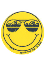 Atlantic Surf Co Atlantic Surf Smiley Sticker Yellow
