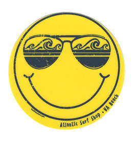 Atlantic Surf Co Atlantic Surf Smiley Sticker Yellow