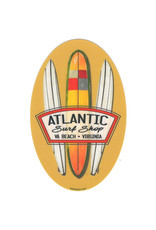Atlantic Surf Co Atlantic Surf Shop Longboard Retro Sticker