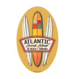 Atlantic Surf Co Atlantic Surf Longboard Retro Sticker