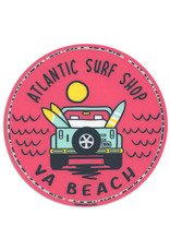 Atlantic Surf Co Atlantic Surf Shop Beach Jeep Sticker