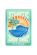 Atlantic Surf Co Atlantic Surf Old School Surf Sticker