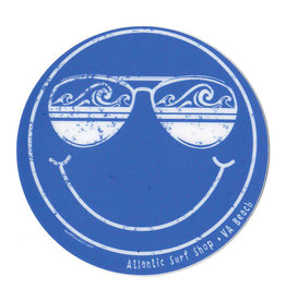 Atlantic Surf Co Atlantic Surf Smiley Sticker Blue