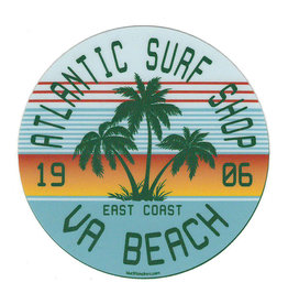 Atlantic Surf Co Atlantic Surf Palm Circle Sticker