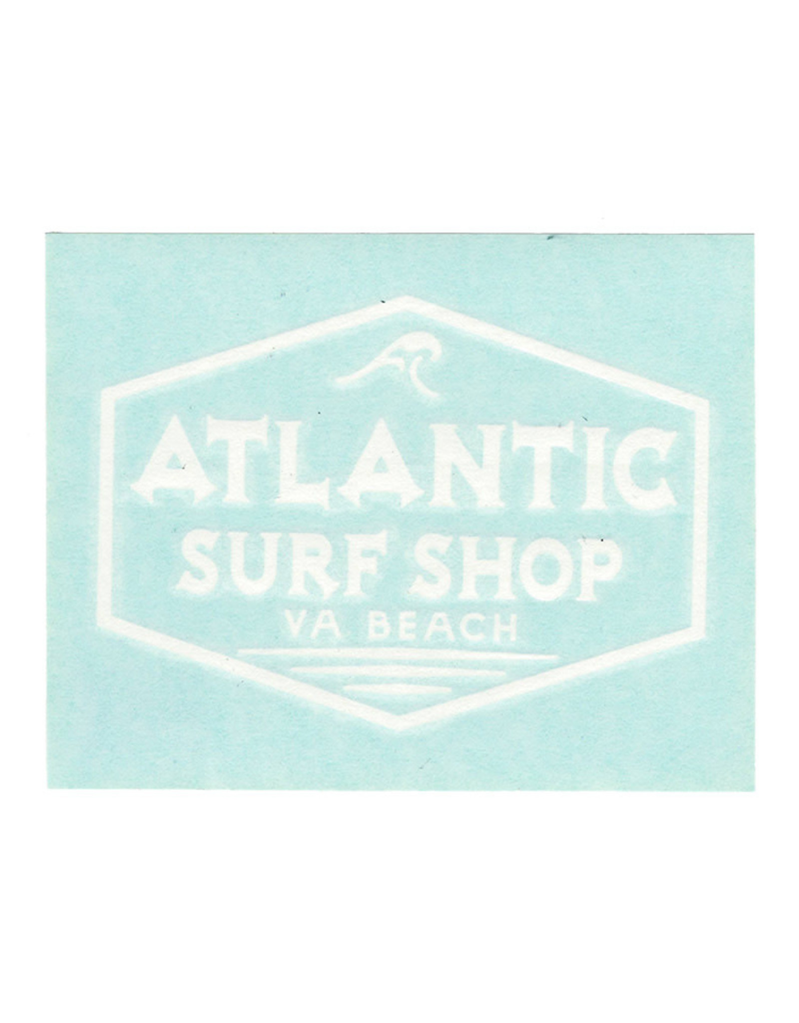 Atlantic Surf Co Atlantic Surf Shop Waterproof Vinyl Decal - White